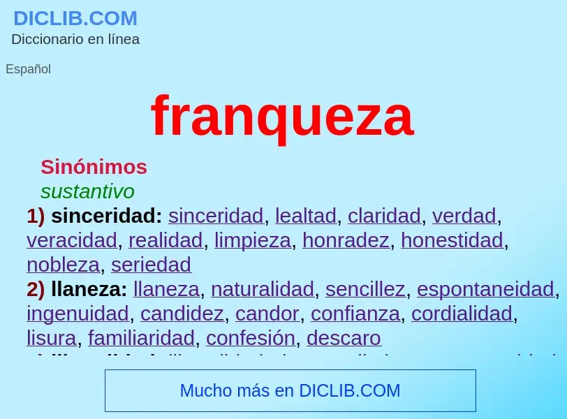 Wat is franqueza - definition