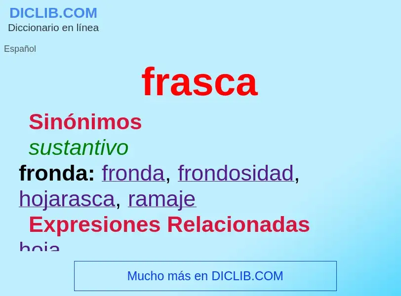 What is frasca - meaning and definition