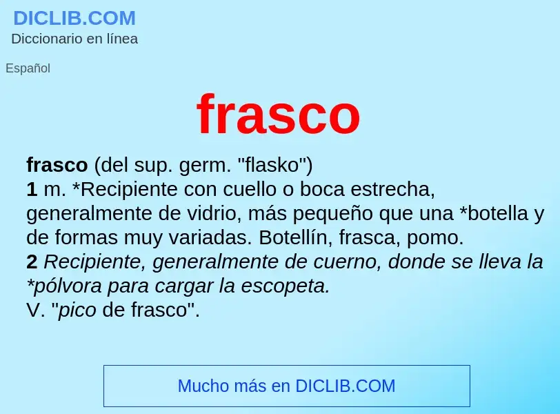 Wat is frasco - definition