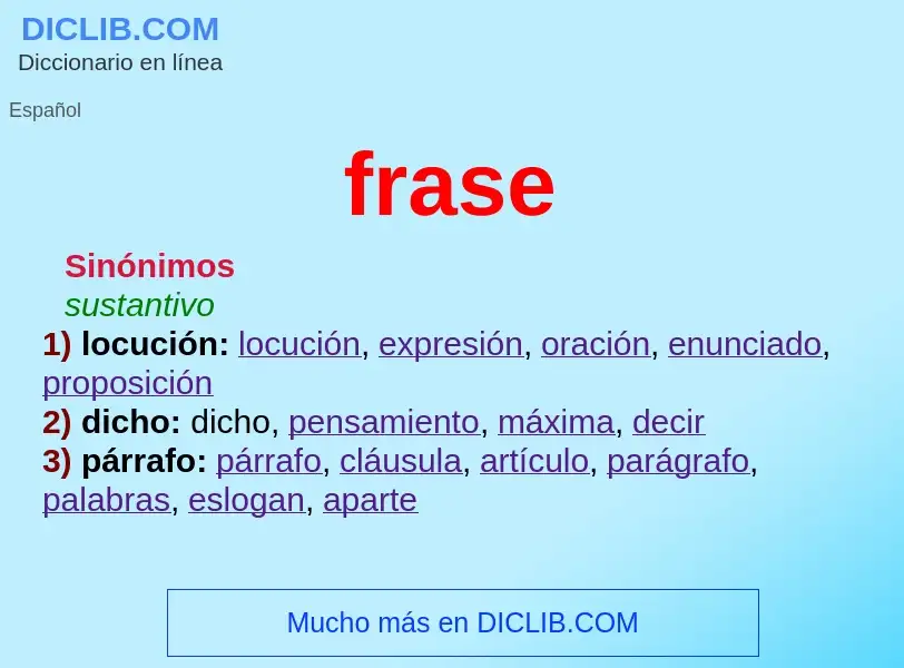 Wat is frase - definition