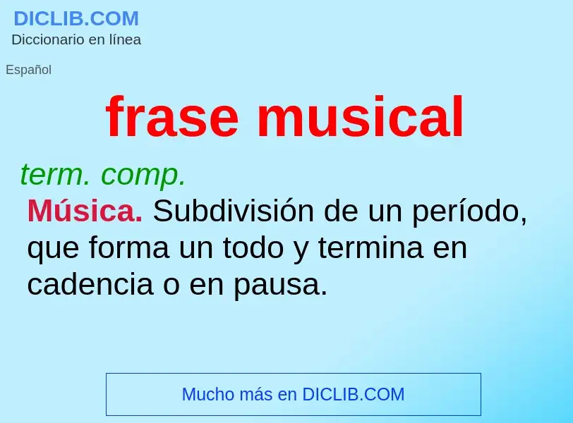 What is frase musical - definition