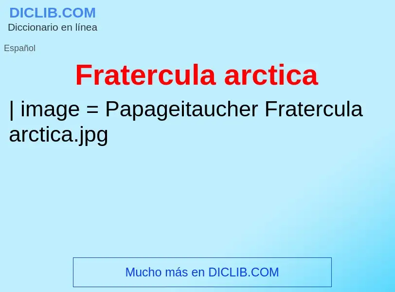 O que é Fratercula arctica - definição, significado, conceito