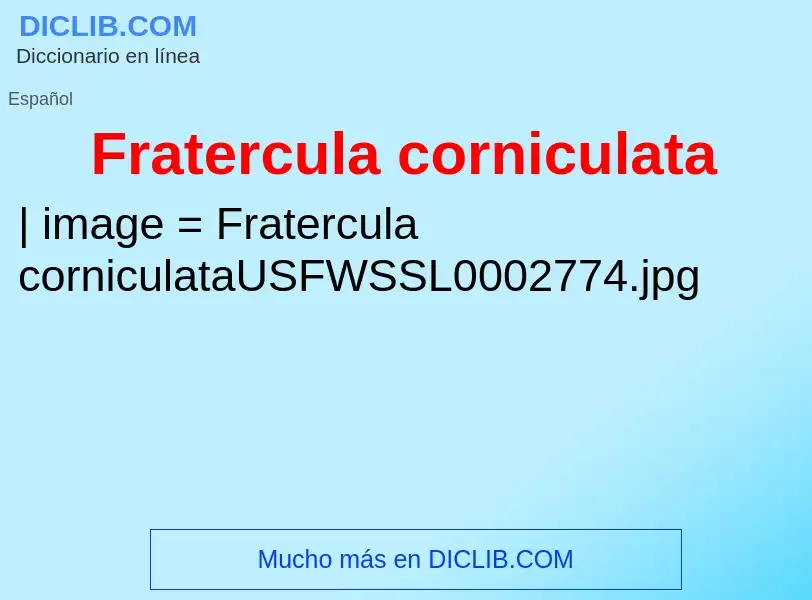 Что такое Fratercula corniculata - определение