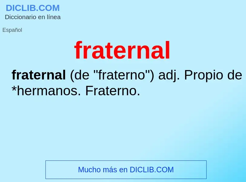 Wat is fraternal - definition