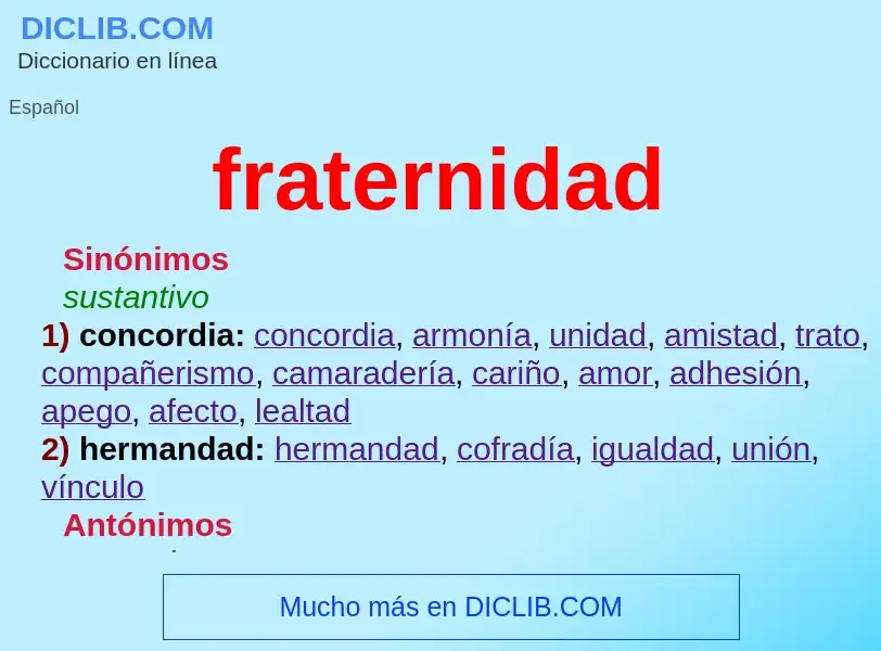 Wat is fraternidad - definition