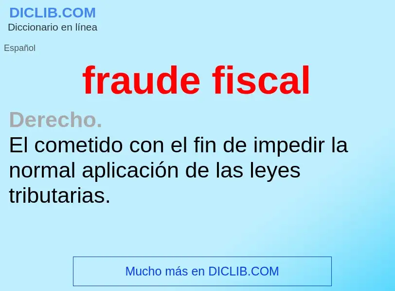 Wat is fraude fiscal - definition