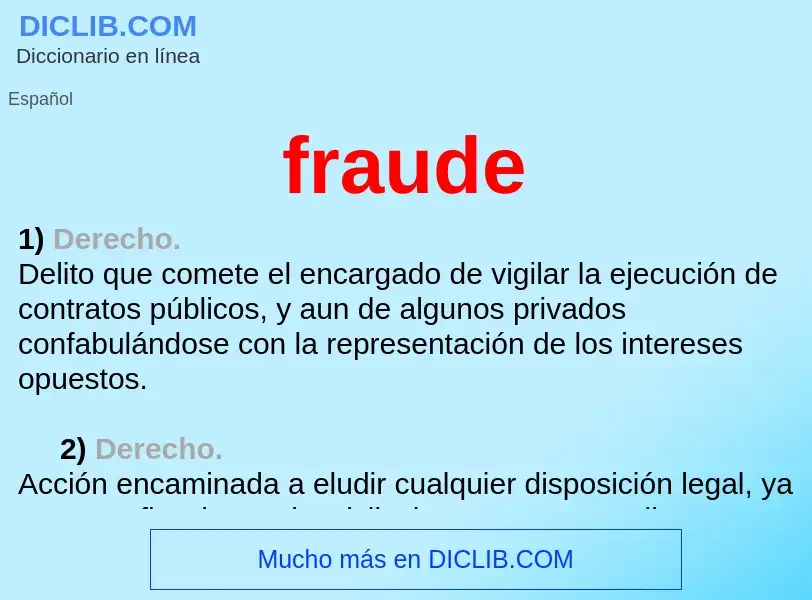 What is fraude - meaning and definition