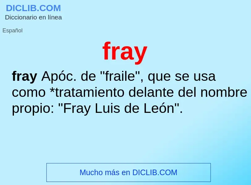 Wat is fray - definition