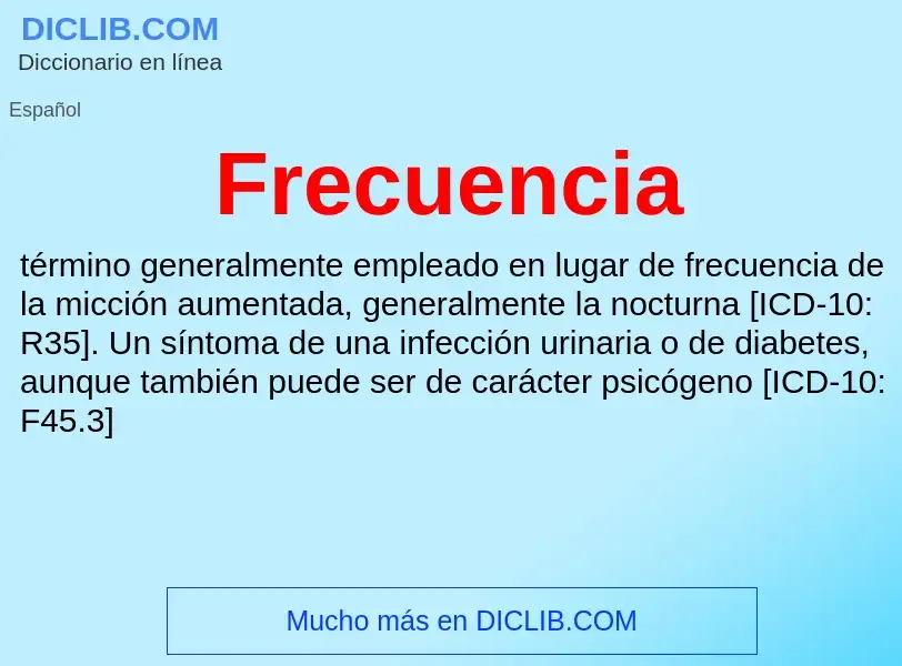 Wat is Frecuencia - definition