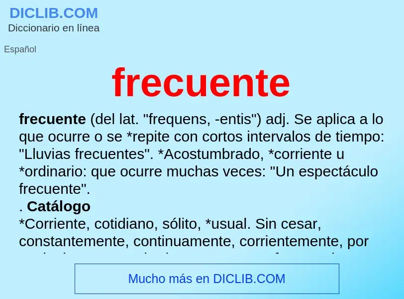 O que é frecuente - definição, significado, conceito