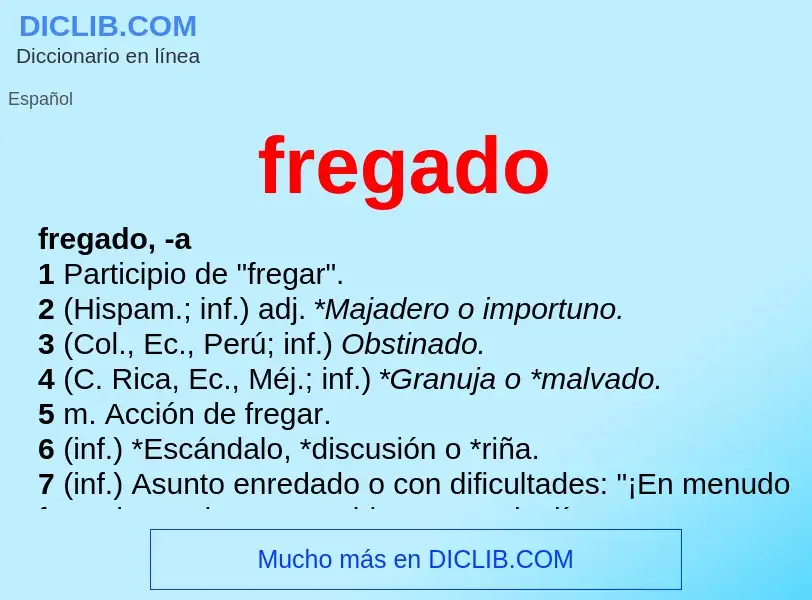 Wat is fregado - definition