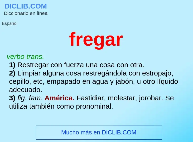 What is fregar - meaning and definition