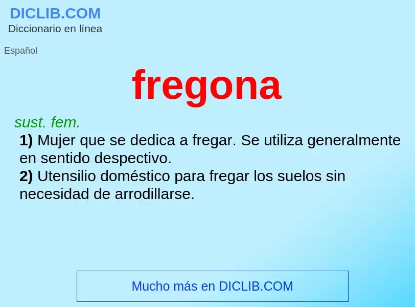 What is fregona - meaning and definition