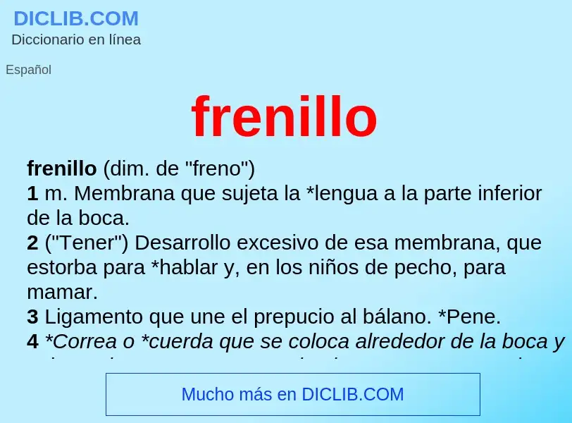 Что такое frenillo - определение