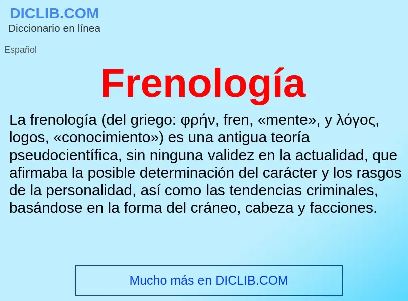 ¿Qué es Frenología? - significado y definición