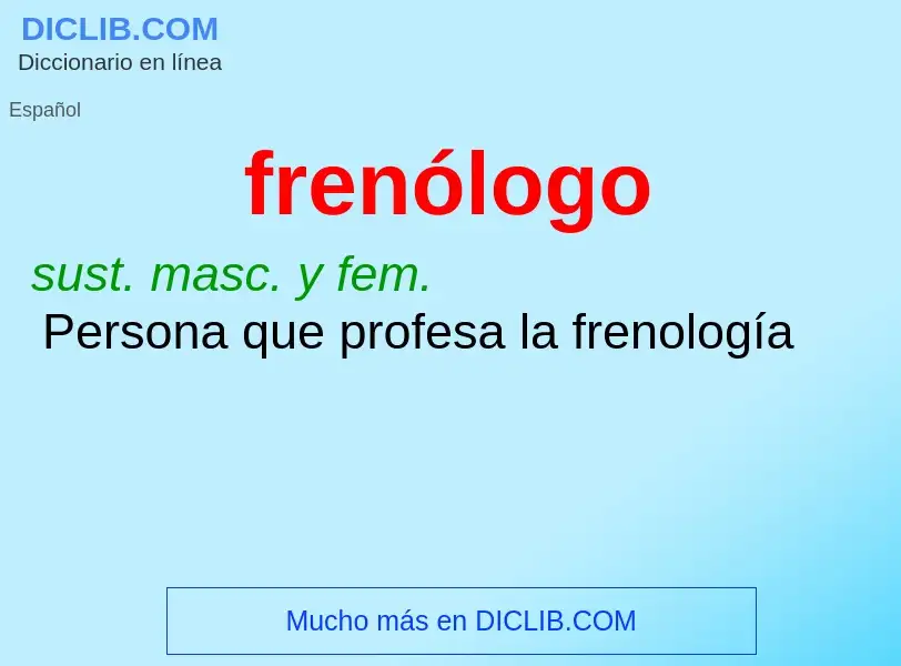 O que é frenólogo - definição, significado, conceito