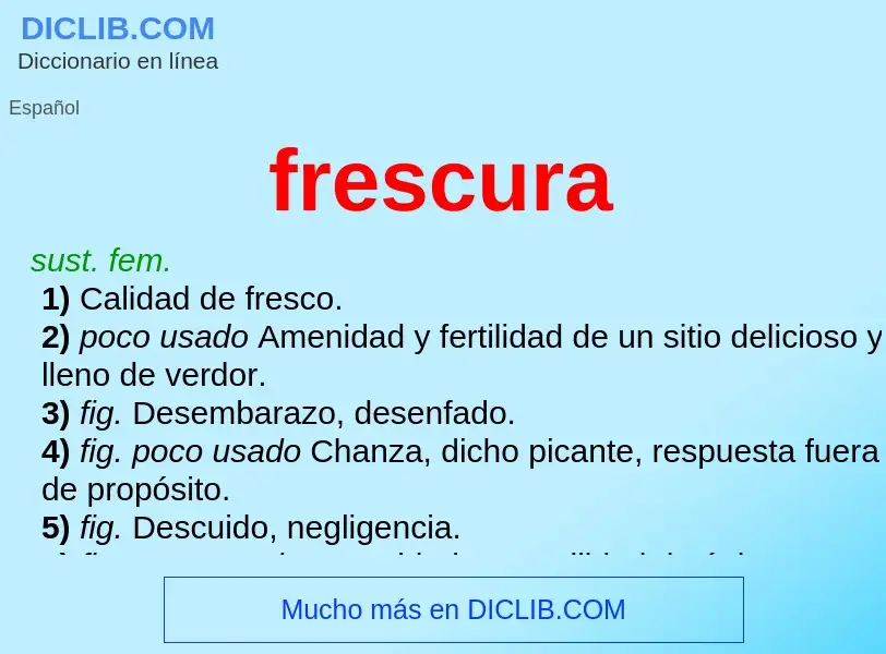 What is frescura - meaning and definition