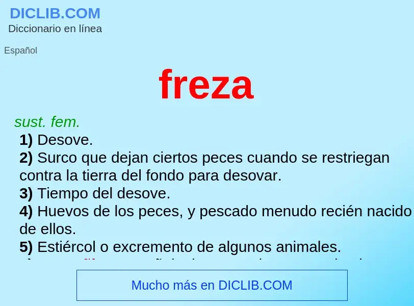 ¿Qué es freza? - significado y definición