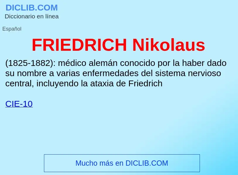 Что такое FRIEDRICH Nikolaus - определение