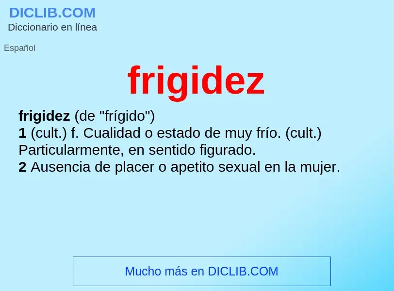 Wat is frigidez - definition