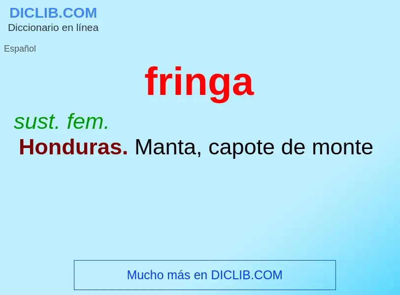 O que é fringa - definição, significado, conceito