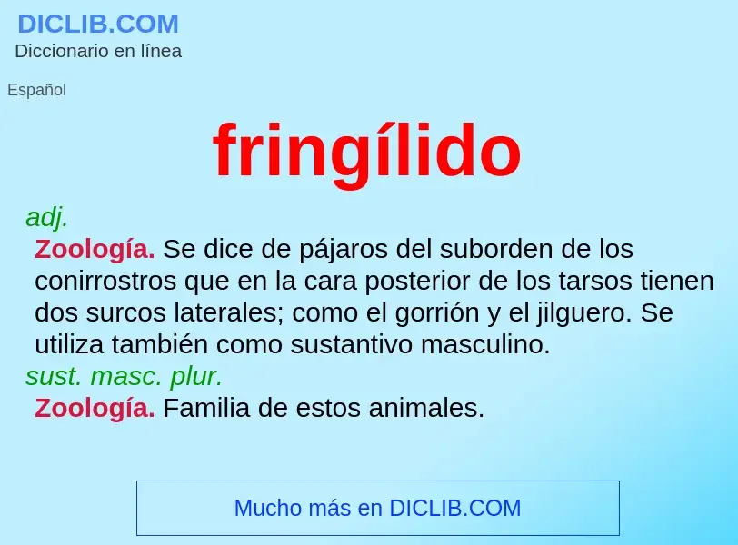 O que é fringílido - definição, significado, conceito