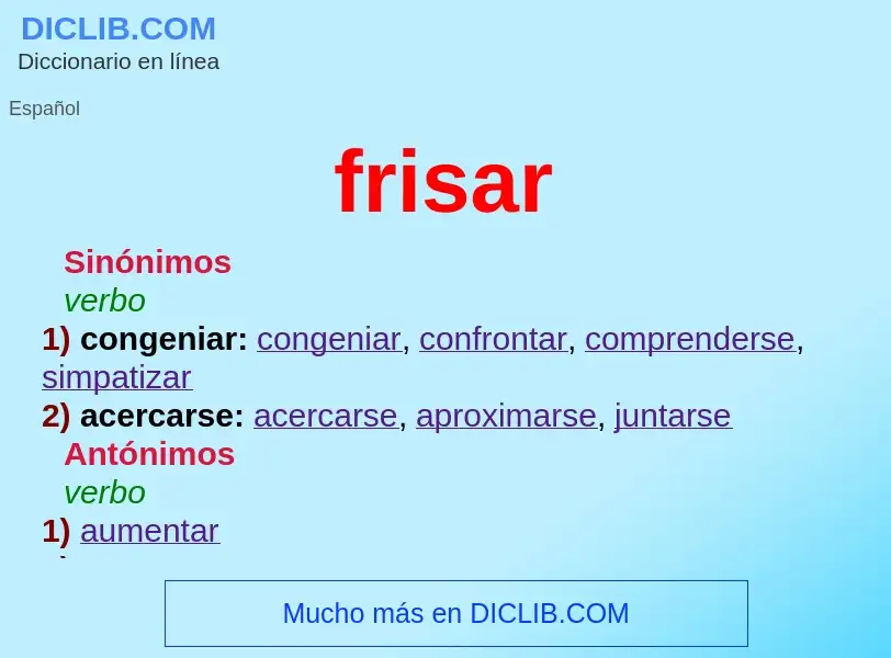 What is frisar - meaning and definition