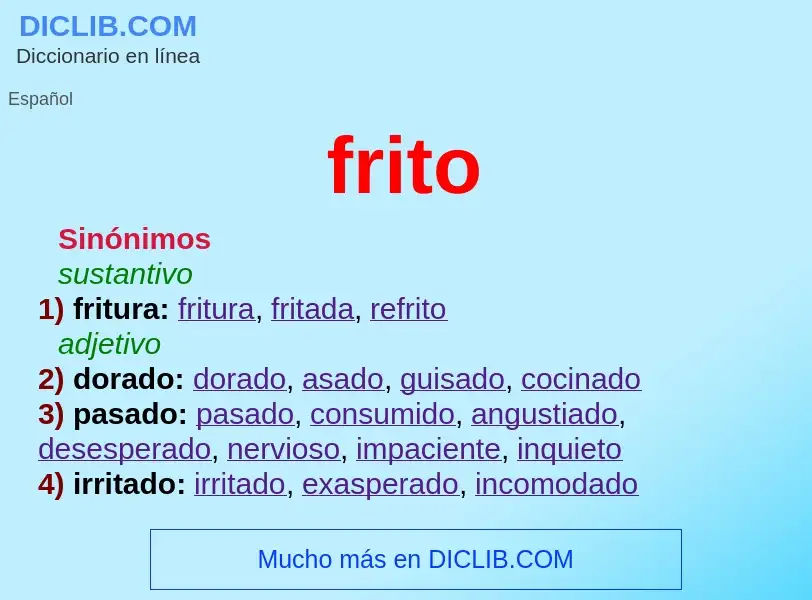 Wat is frito - definition