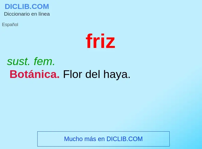 O que é friz - definição, significado, conceito