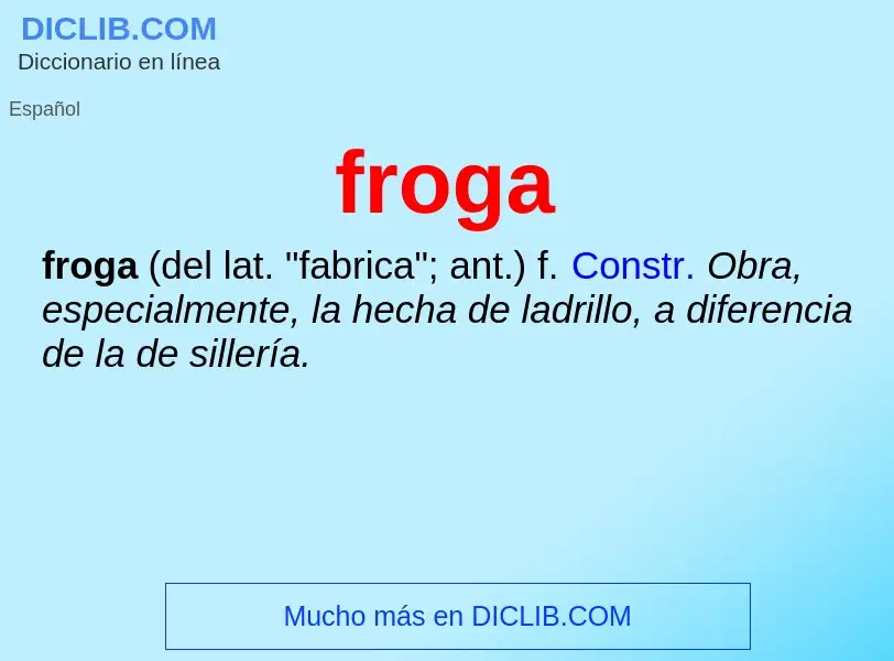 O que é froga - definição, significado, conceito