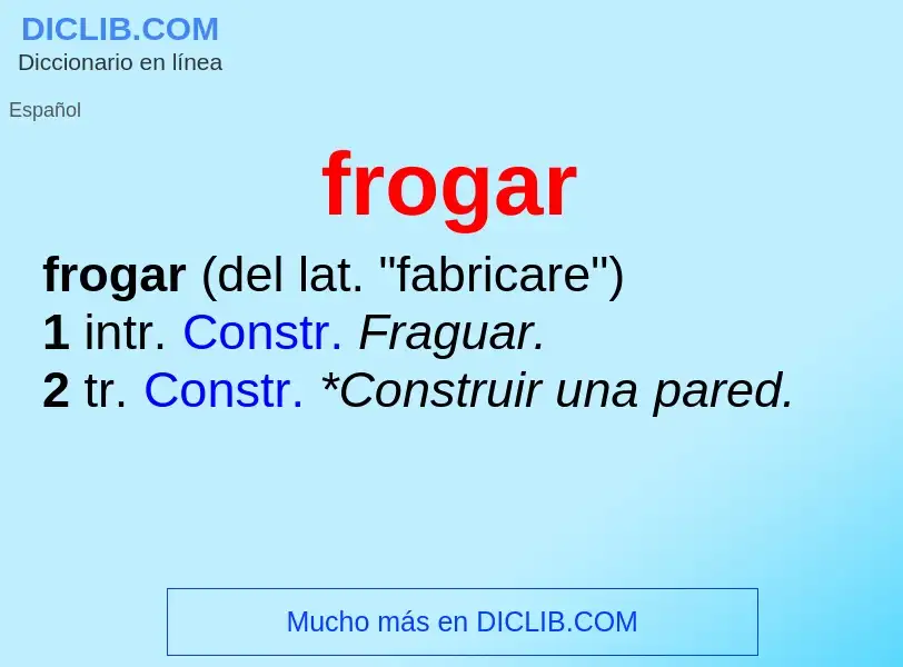 O que é frogar - definição, significado, conceito