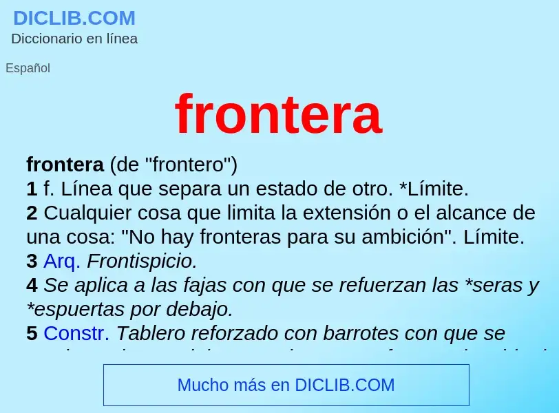 Was ist frontera - Definition