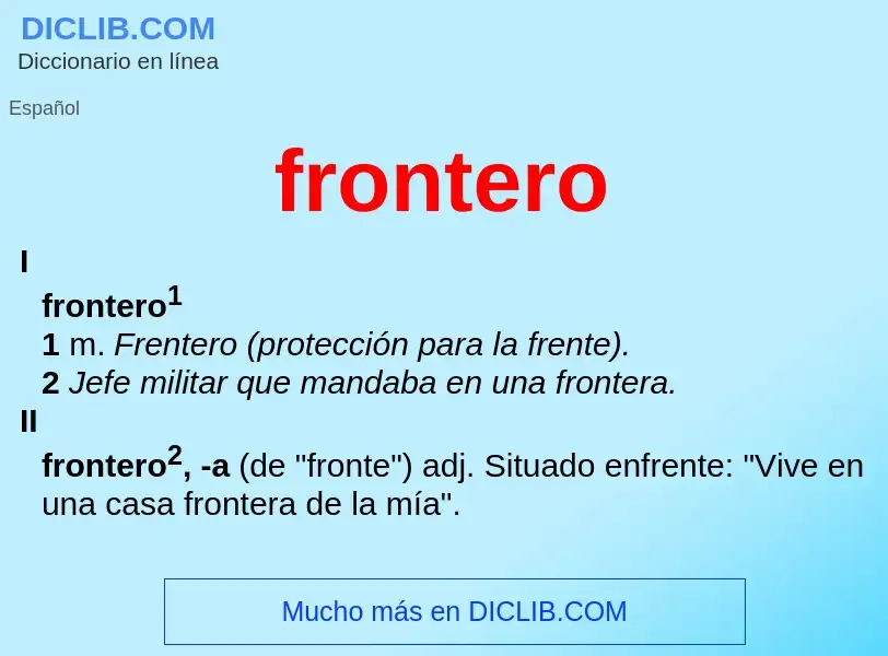 O que é frontero - definição, significado, conceito