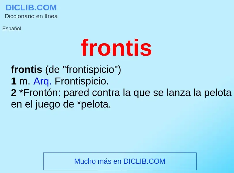 Was ist frontis - Definition