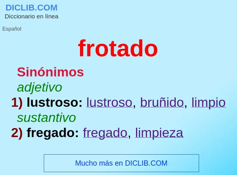 Wat is frotado - definition