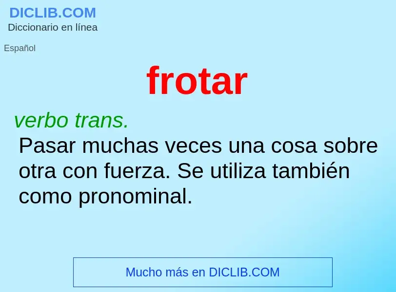 What is frotar - definition