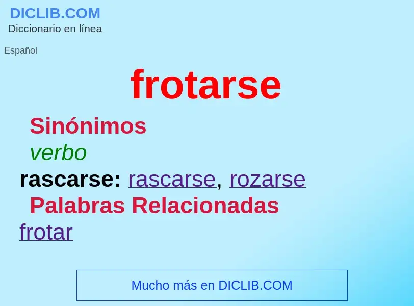 What is frotarse - definition