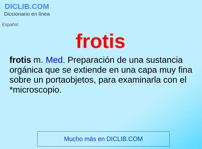 O que é frotis - definição, significado, conceito