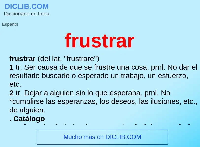 What is frustrar - definition