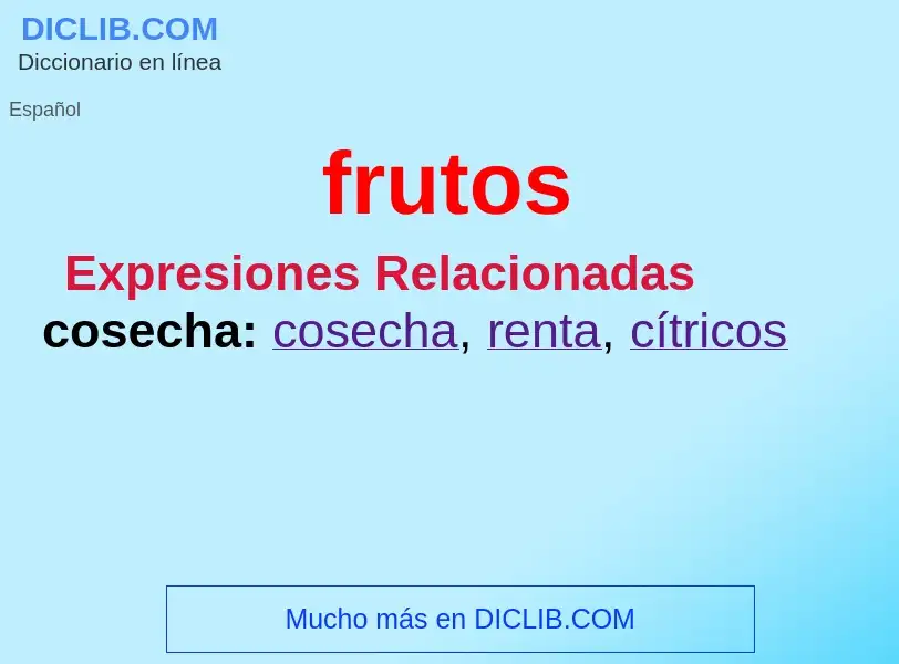 What is frutos - definition