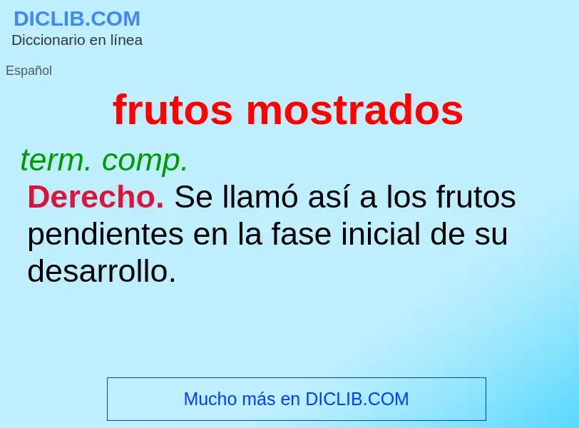 What is frutos mostrados - definition