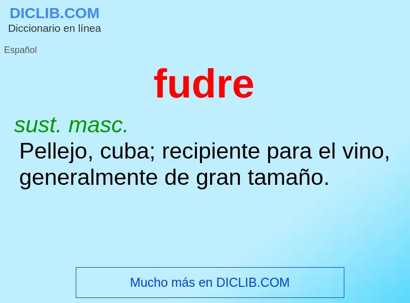 O que é fudre - definição, significado, conceito