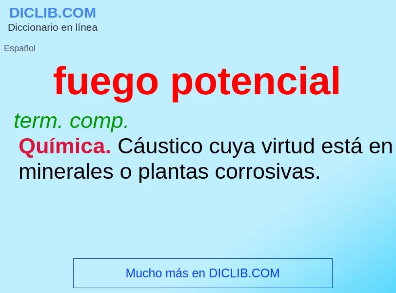 Wat is fuego potencial - definition