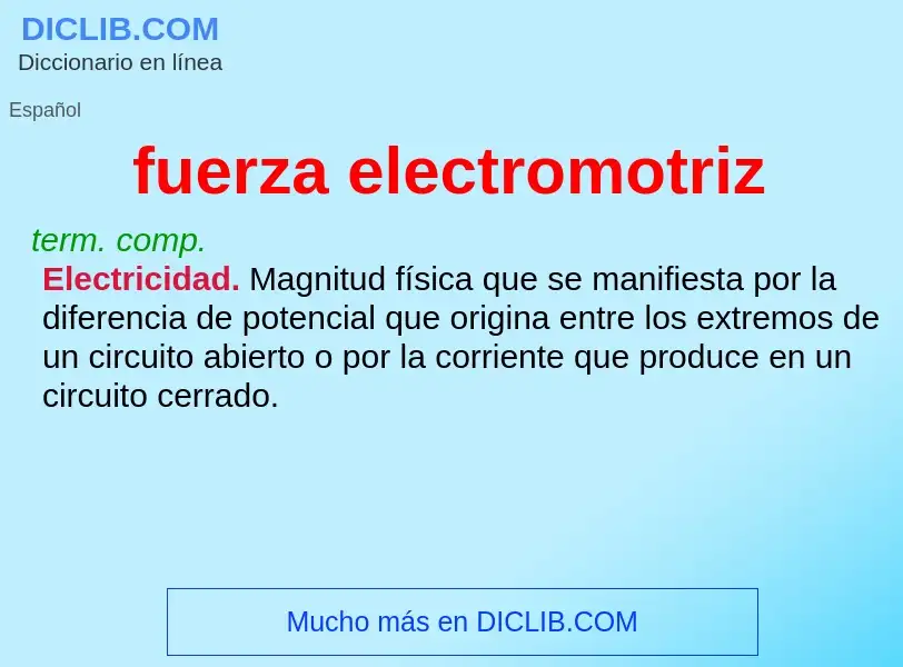 What is fuerza electromotriz - definition