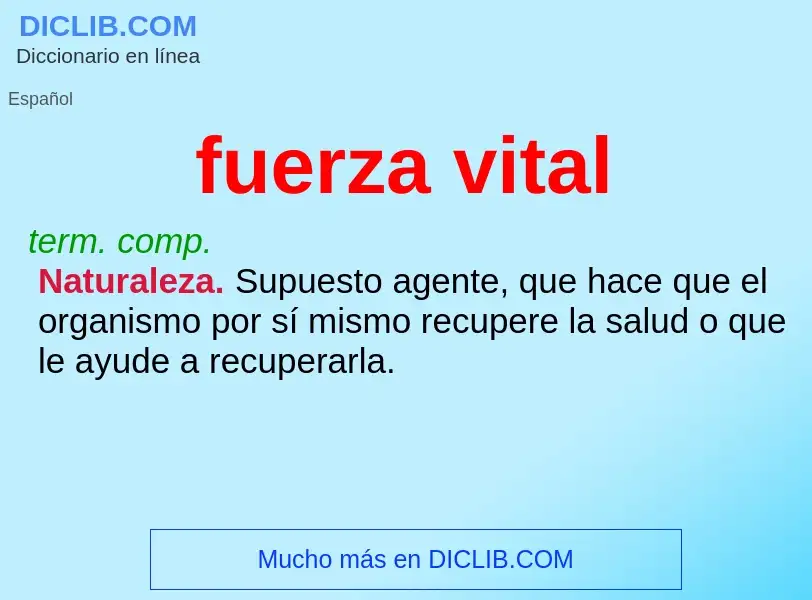 What is fuerza vital - definition