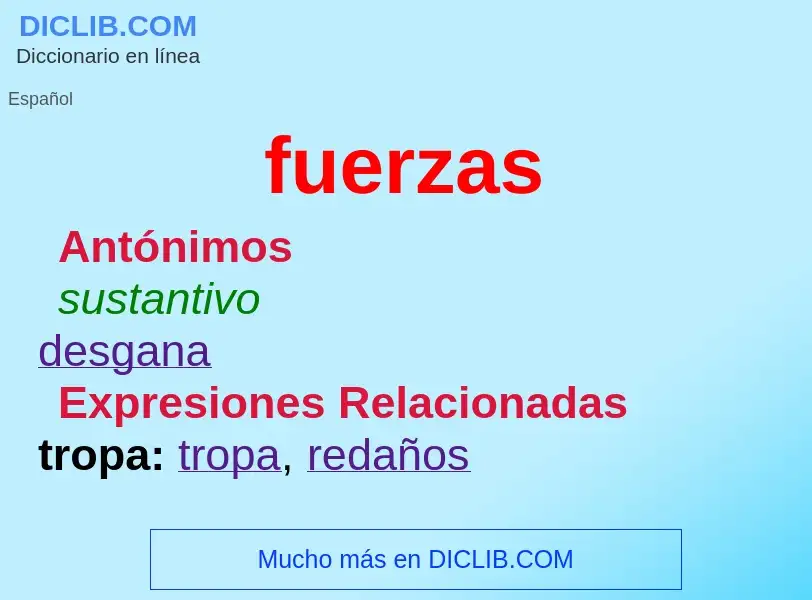 Wat is fuerzas - definition