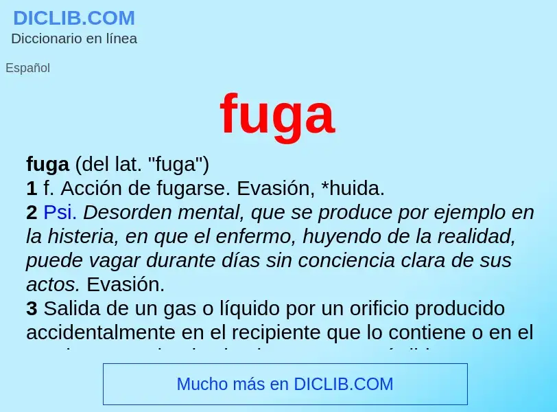 What is fuga - meaning and definition