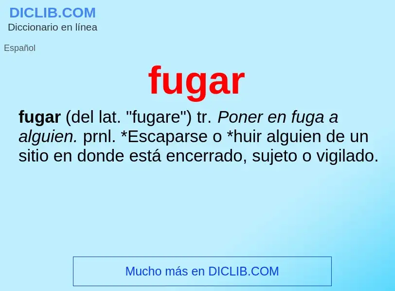 Wat is fugar - definition