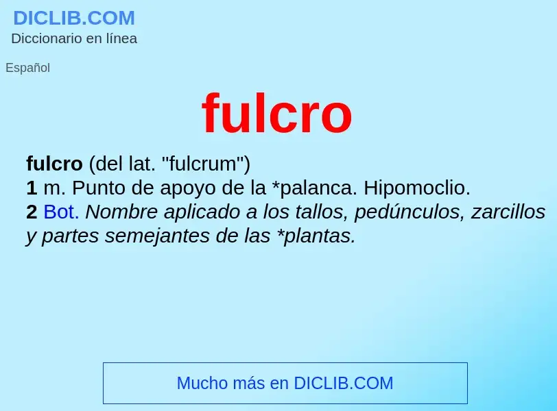 What is fulcro - definition