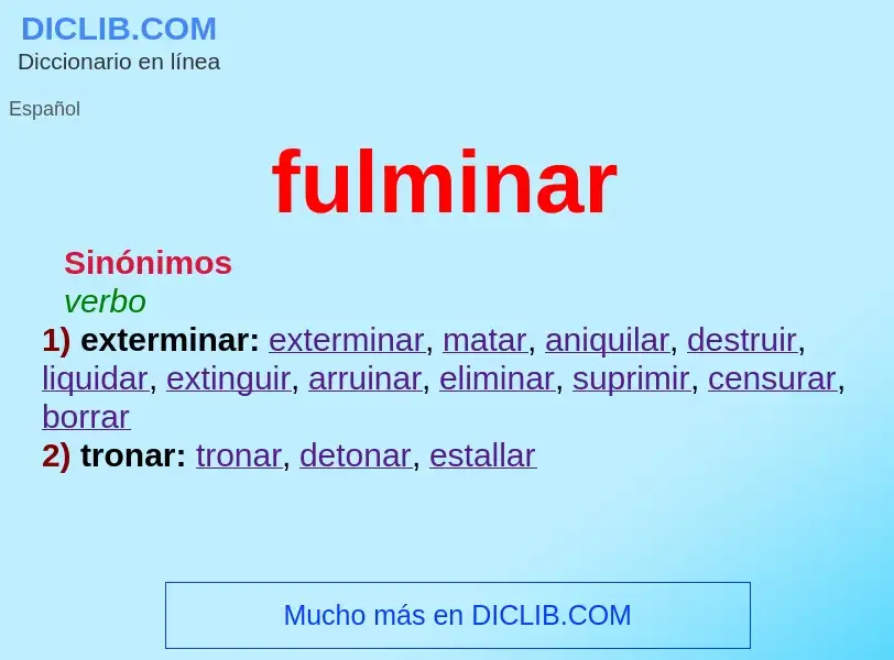 O que é fulminar - definição, significado, conceito